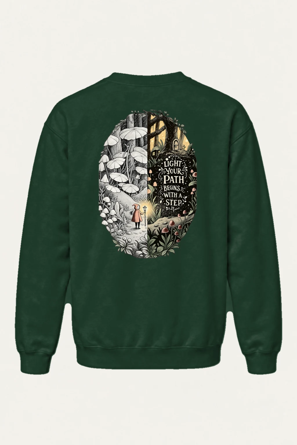 "Let The Light Guide" Heavy Blend Unisex Crewneck Sweatshirt | Gildan 18000