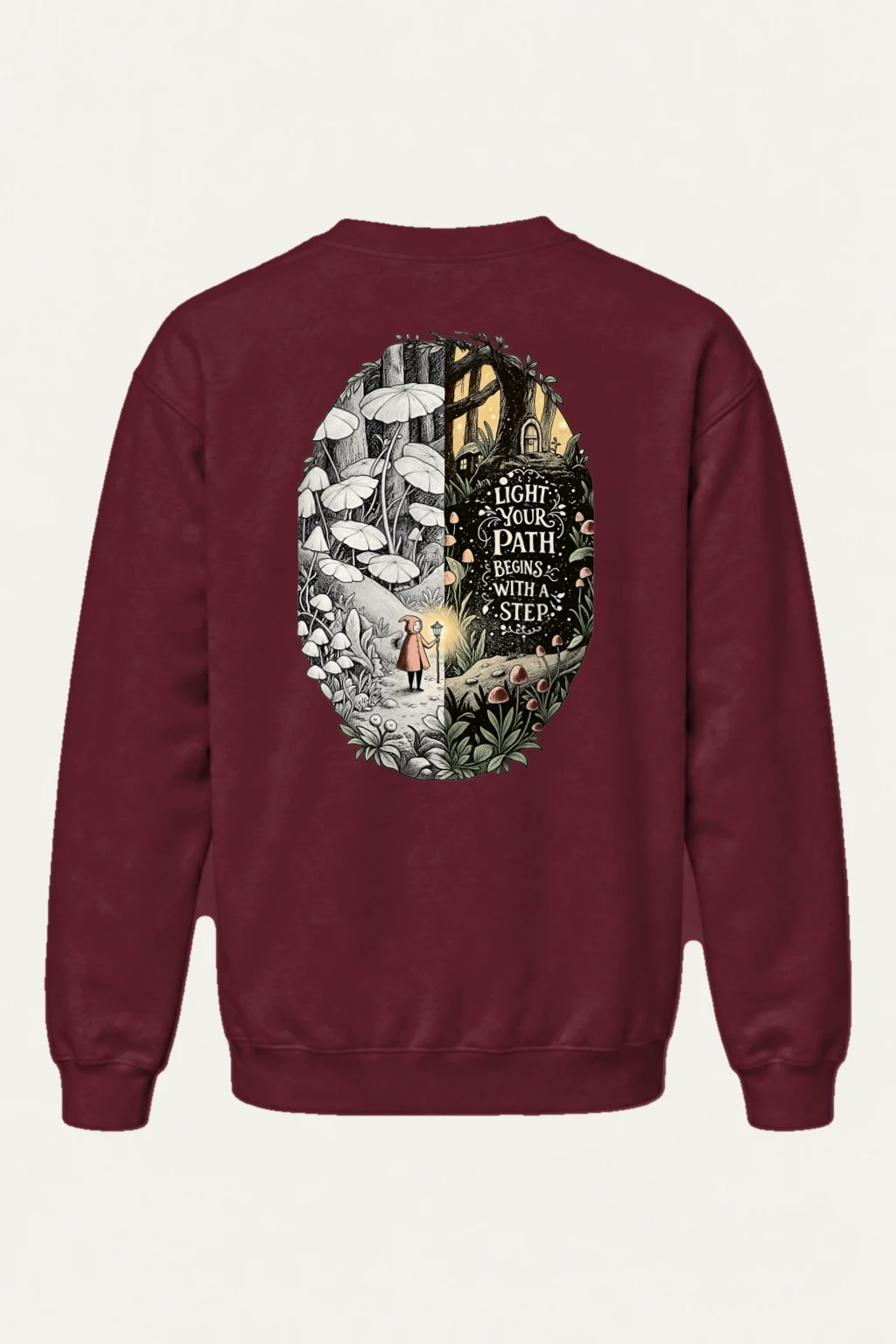 "Let The Light Guide" Heavy Blend Unisex Crewneck Sweatshirt | Gildan 18000