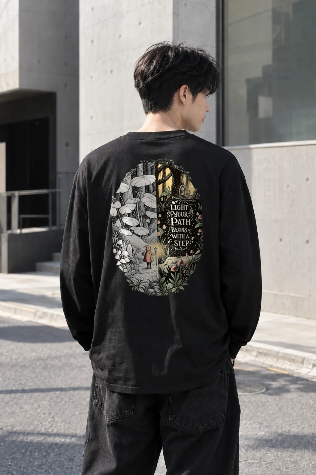 "Let The Light Guide" Unisex Longsleeve T-shirt | Gildan 2400