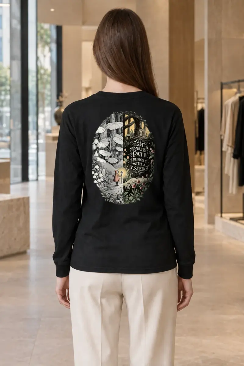 "Let The Light Guide" Unisex Longsleeve T-shirt | Gildan 2400