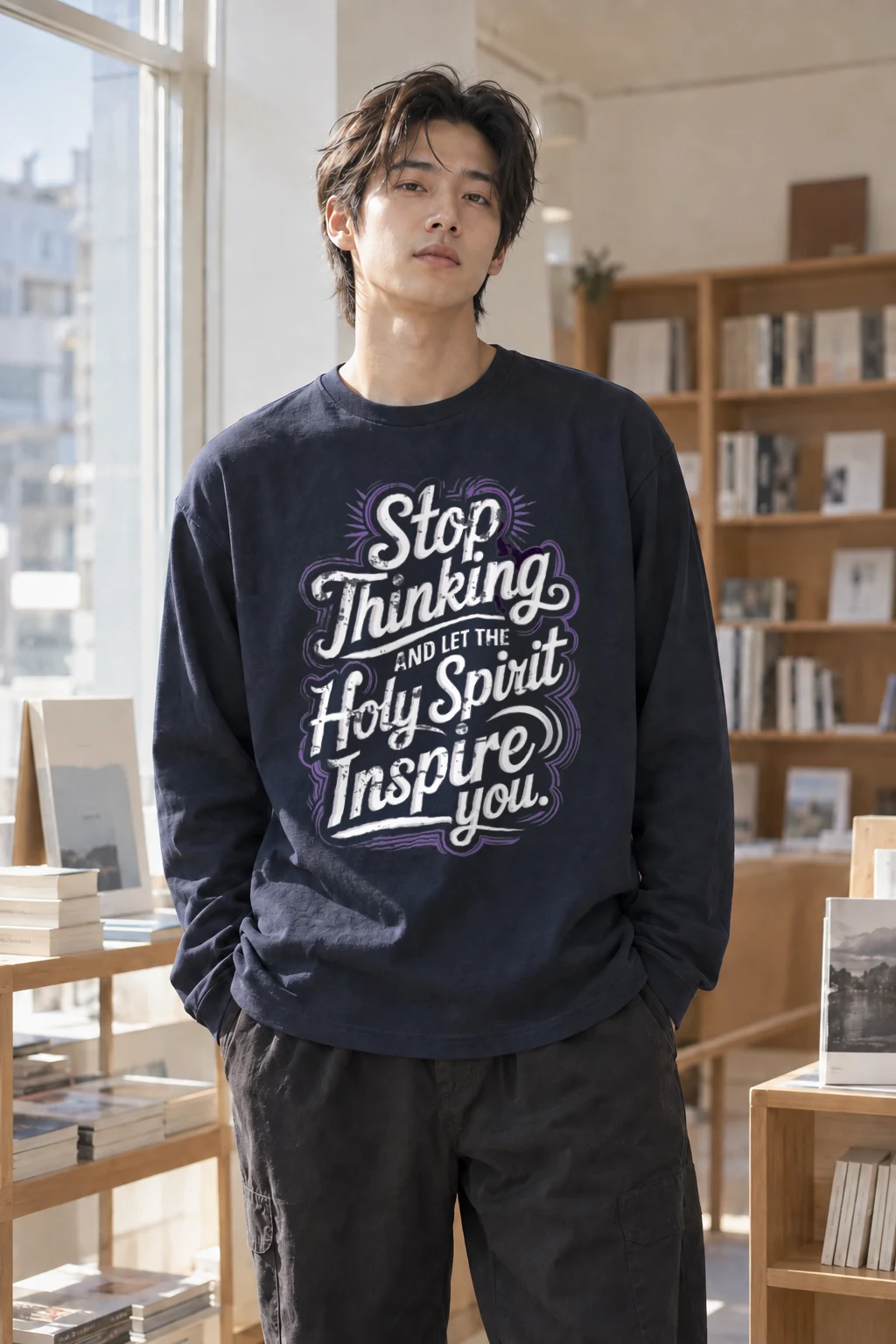 "Let The Spirit Inspire" Unisex Longsleeve T-shirt | Gildan 2400