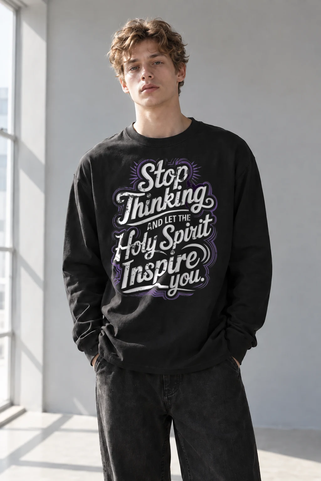 "Let The Spirit Inspire" Unisex Longsleeve T-shirt | Gildan 2400