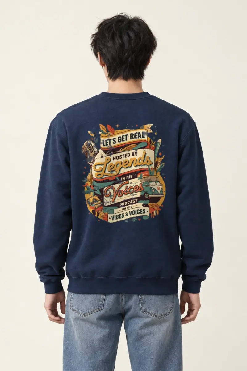 "Let’s Get Real" Heavy Blend Unisex Crewneck Sweatshirt | Gildan 18000