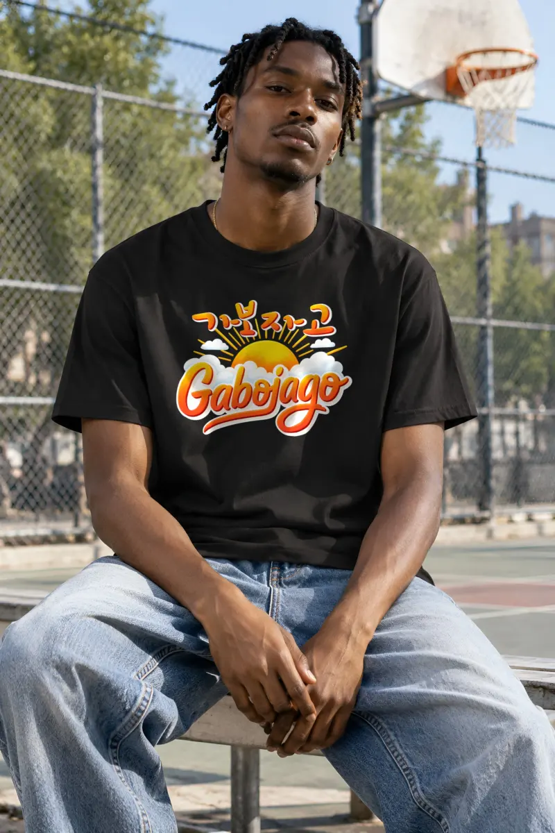 "Let's Go Sunrise" Heavyweight Unisex Crewneck T-shirt