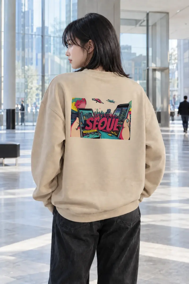 "Let’s Move Seoul" Heavy Blend Unisex Crewneck Sweatshirt | Gildan 18000