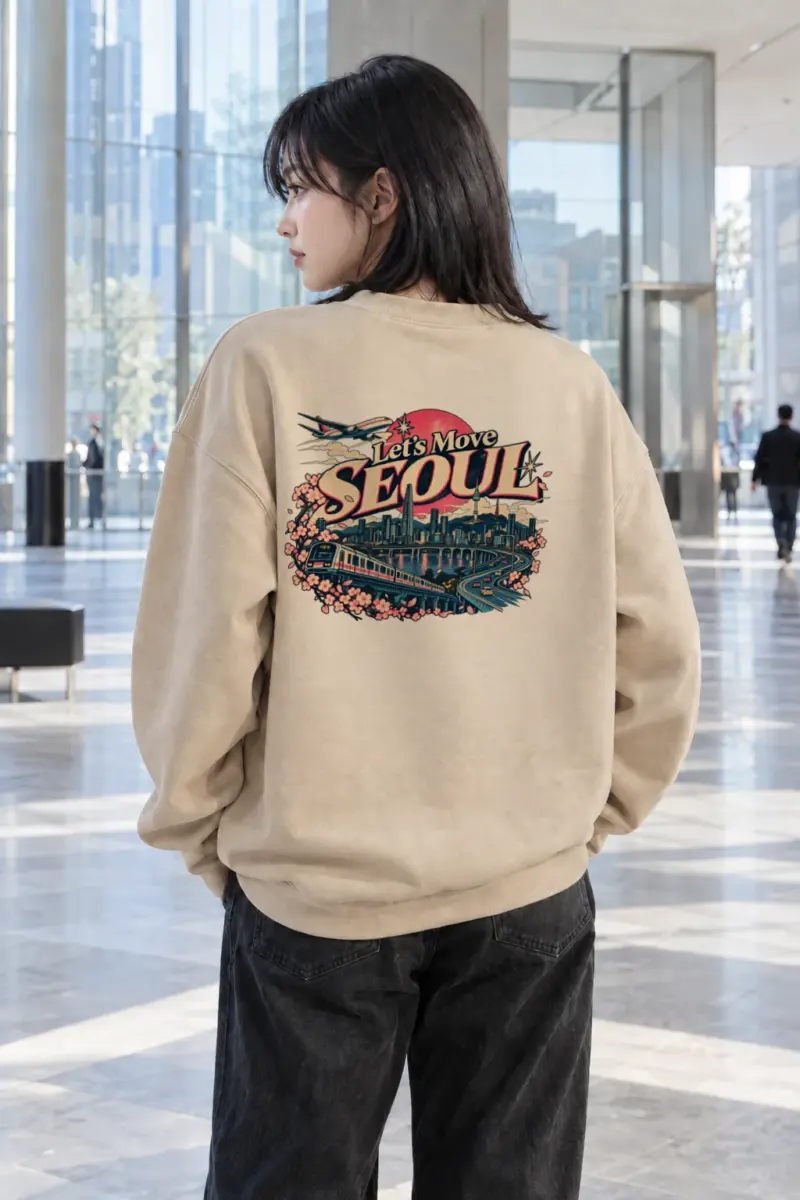 "Let's Move Seoul" Heavy Blend Unisex Crewneck Sweatshirt | Gildan 18000