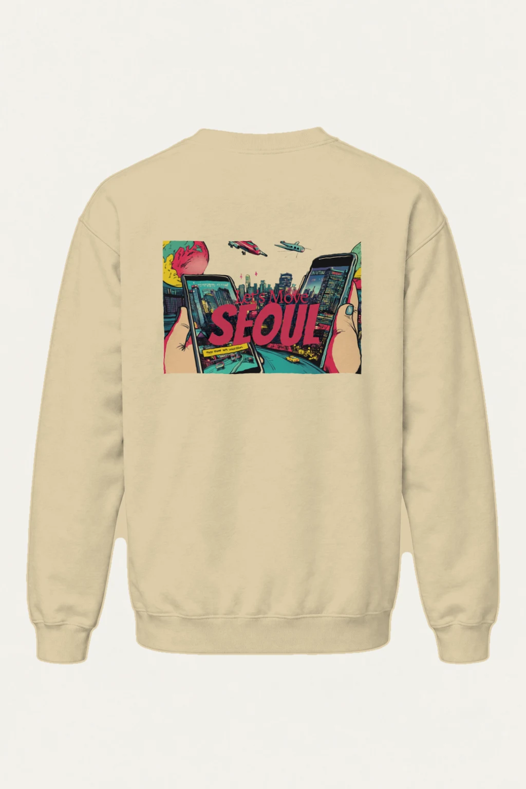 "Let’s Move Seoul" Heavy Blend Unisex Crewneck Sweatshirt | Gildan 18000