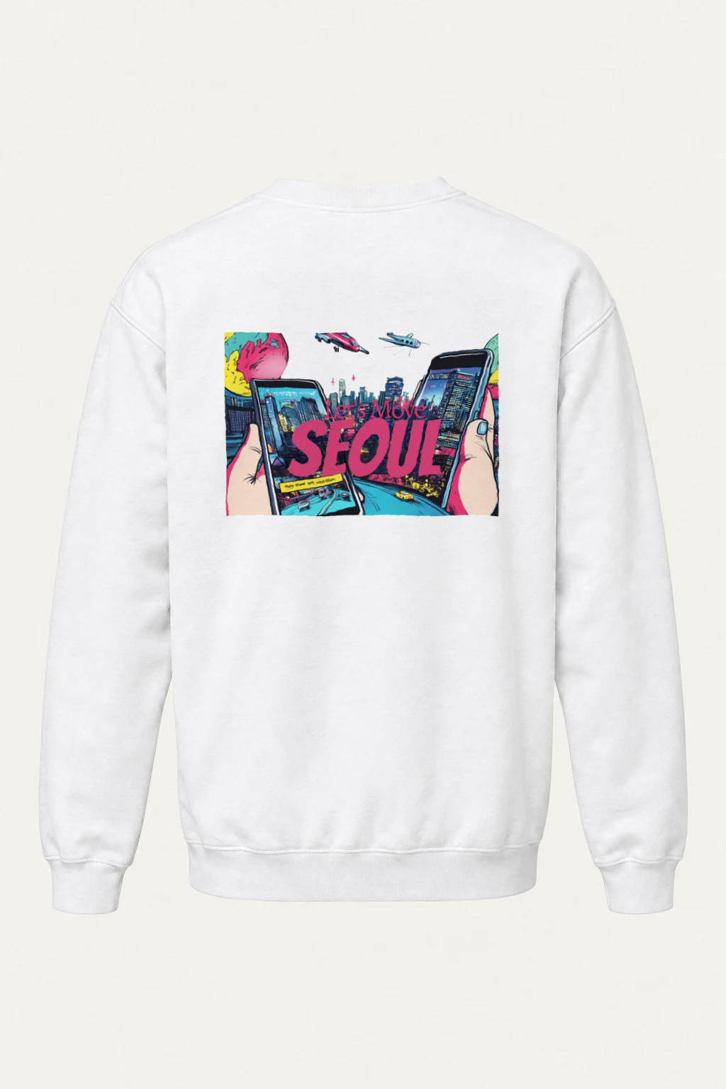 "Let’s Move Seoul" Heavy Blend Unisex Crewneck Sweatshirt | Gildan 18000