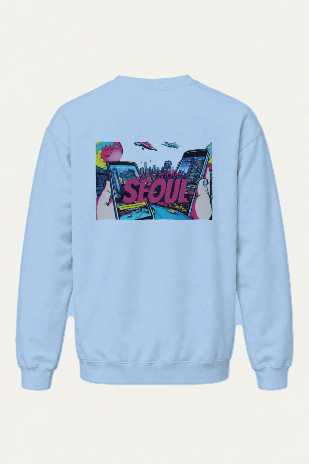 "Let’s Move Seoul" Heavy Blend Unisex Crewneck Sweatshirt | Gildan 18000