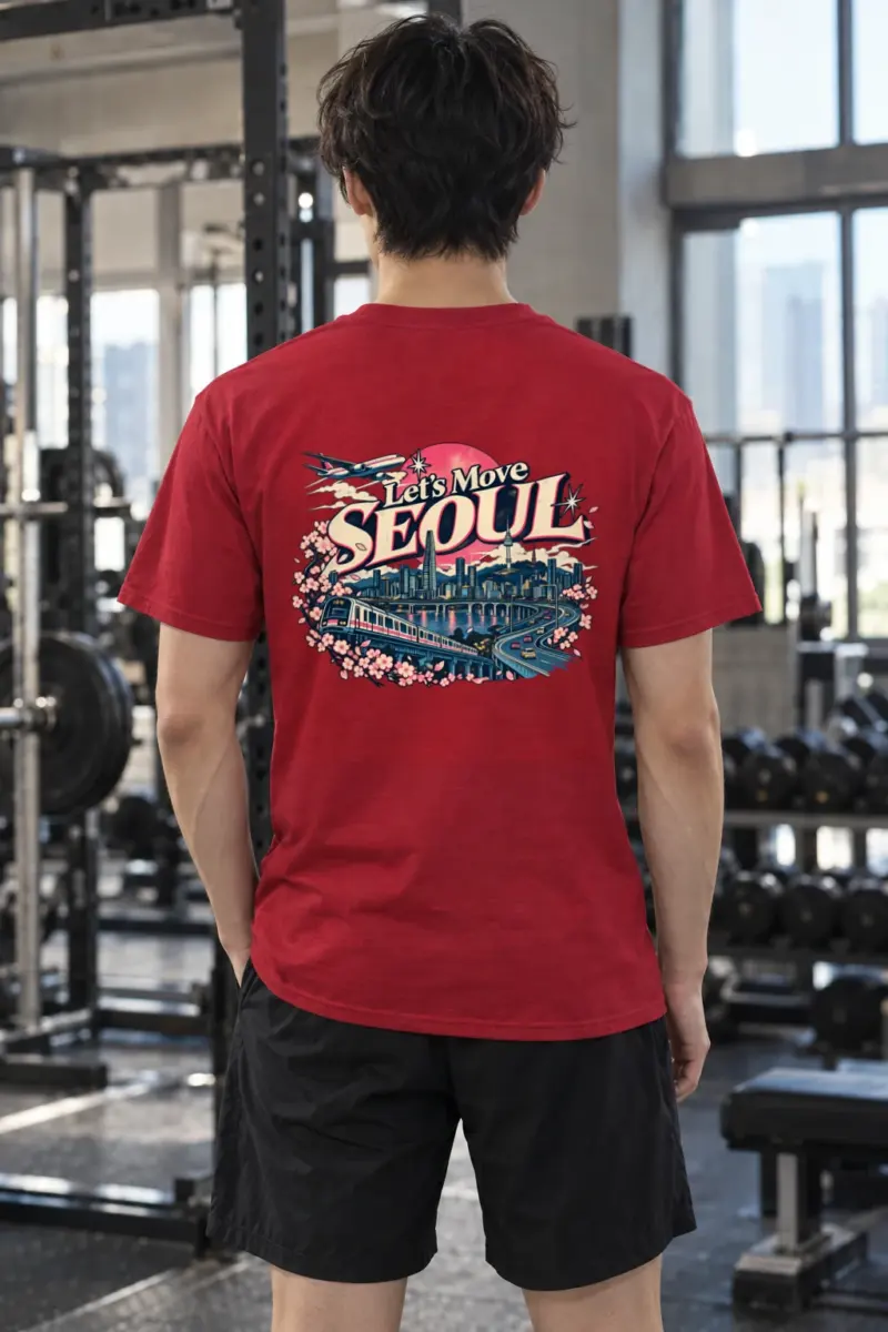 "Let’s Move Seoul" Heavyweight Unisex Crewneck T-shirt
