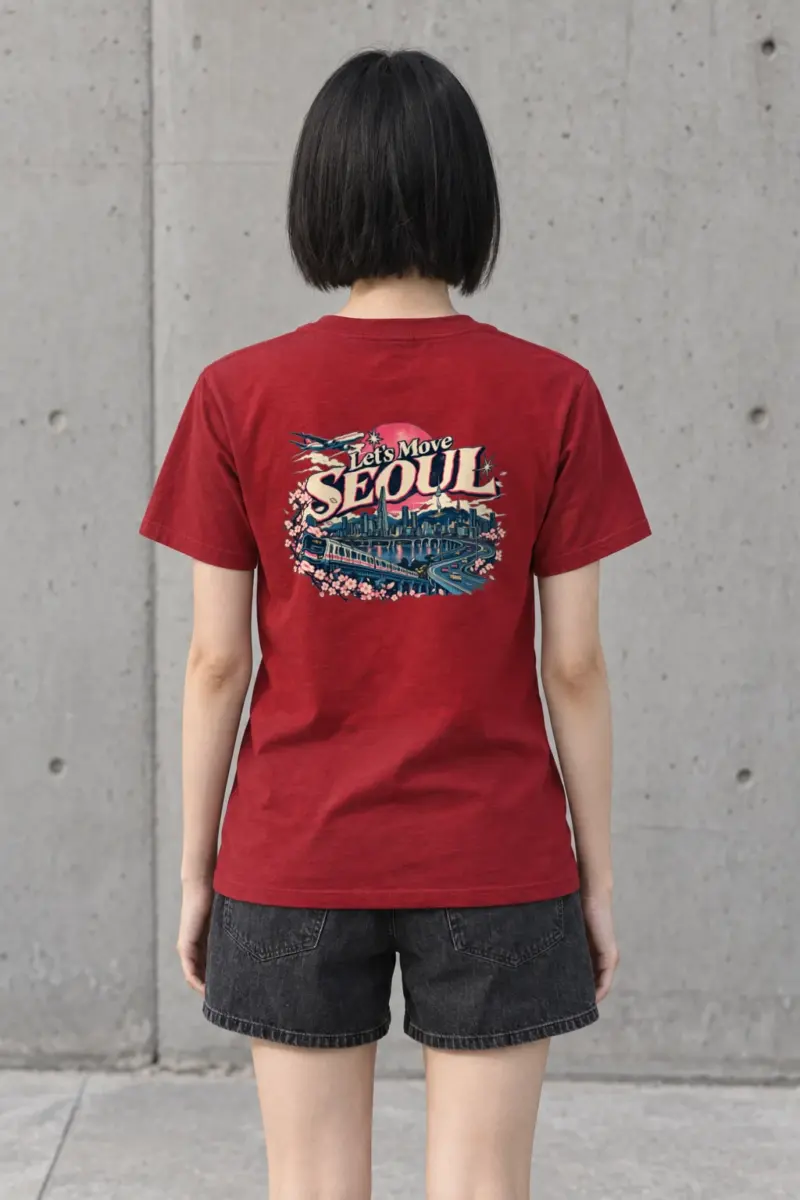"Let’s Move Seoul" Heavyweight Unisex Crewneck T-shirt