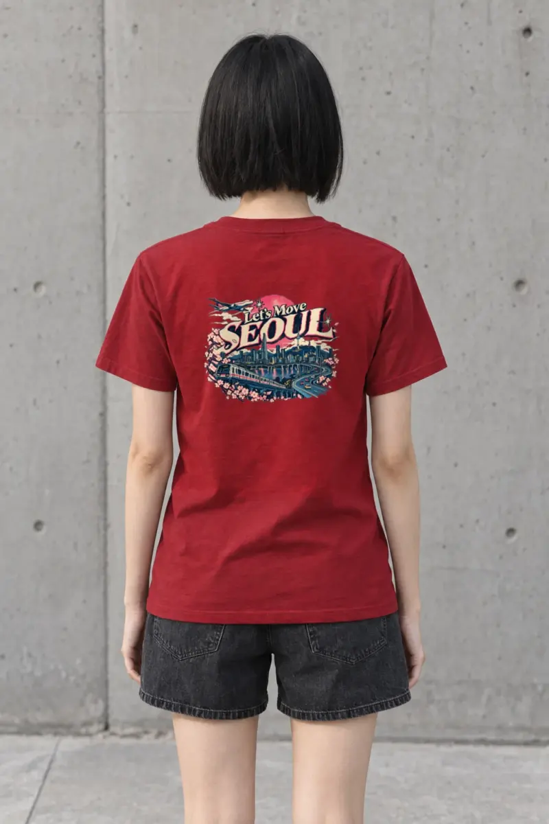 "Let’s Move Seoul" Heavyweight Unisex Crewneck T-shirt