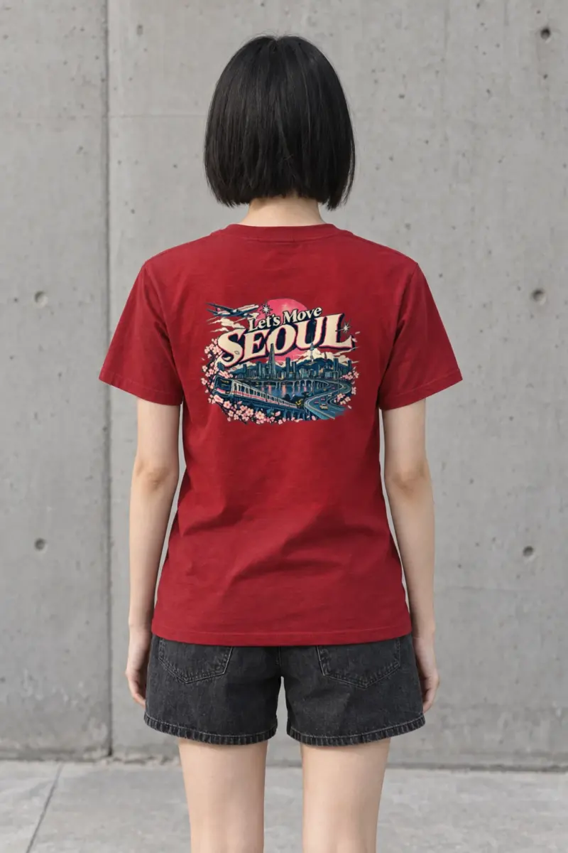 "Let’s Move Seoul" Heavyweight Unisex Crewneck T-shirt