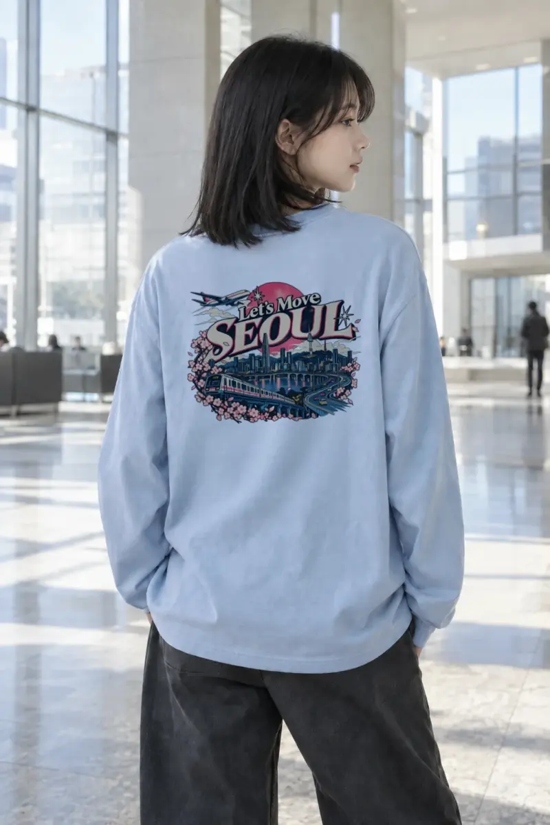 "Let’s Move Seoul" Unisex Longsleeve T-shirt | Gildan 2400
