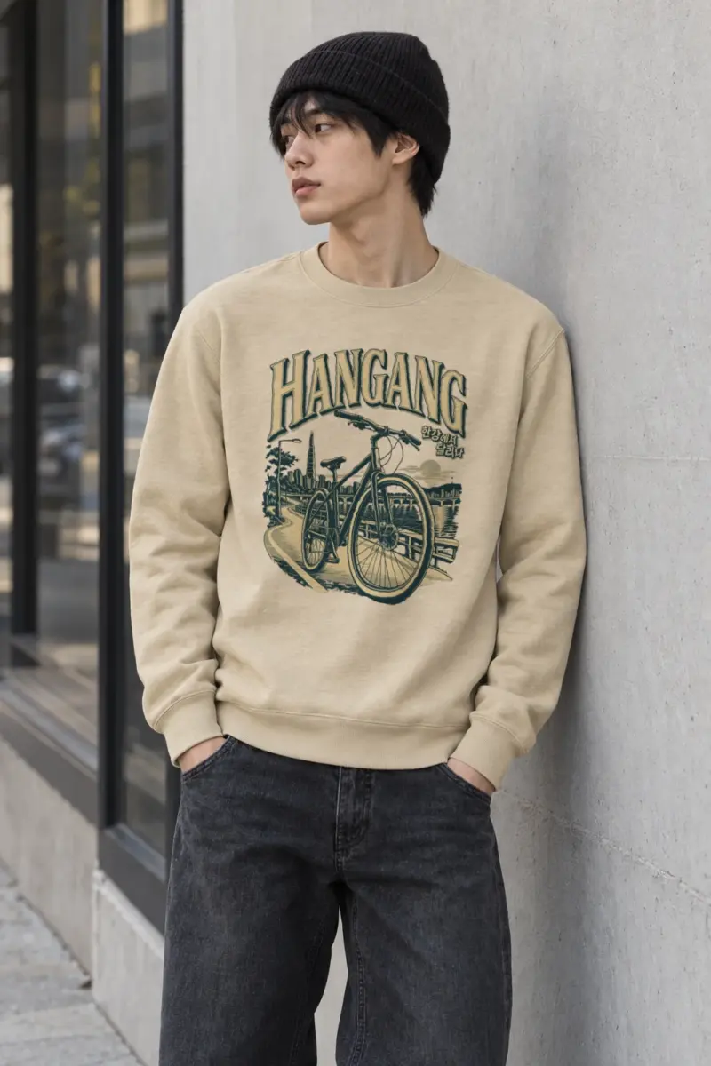 "Hangang River Ride" Heavy Blend Unisex Crewneck Sweatshirt