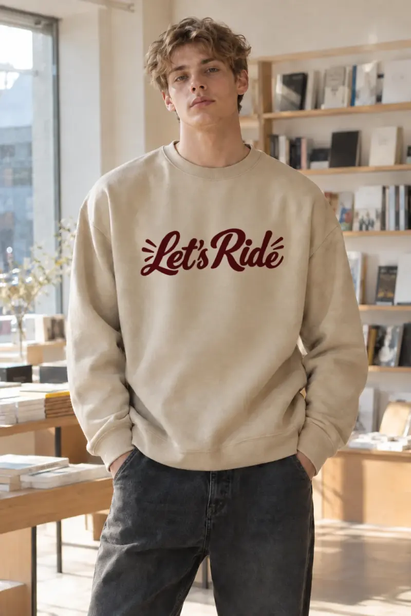 "Let's Ride" Heavy Blend Unisex Crewneck Sweatshirt | Gildan 18000