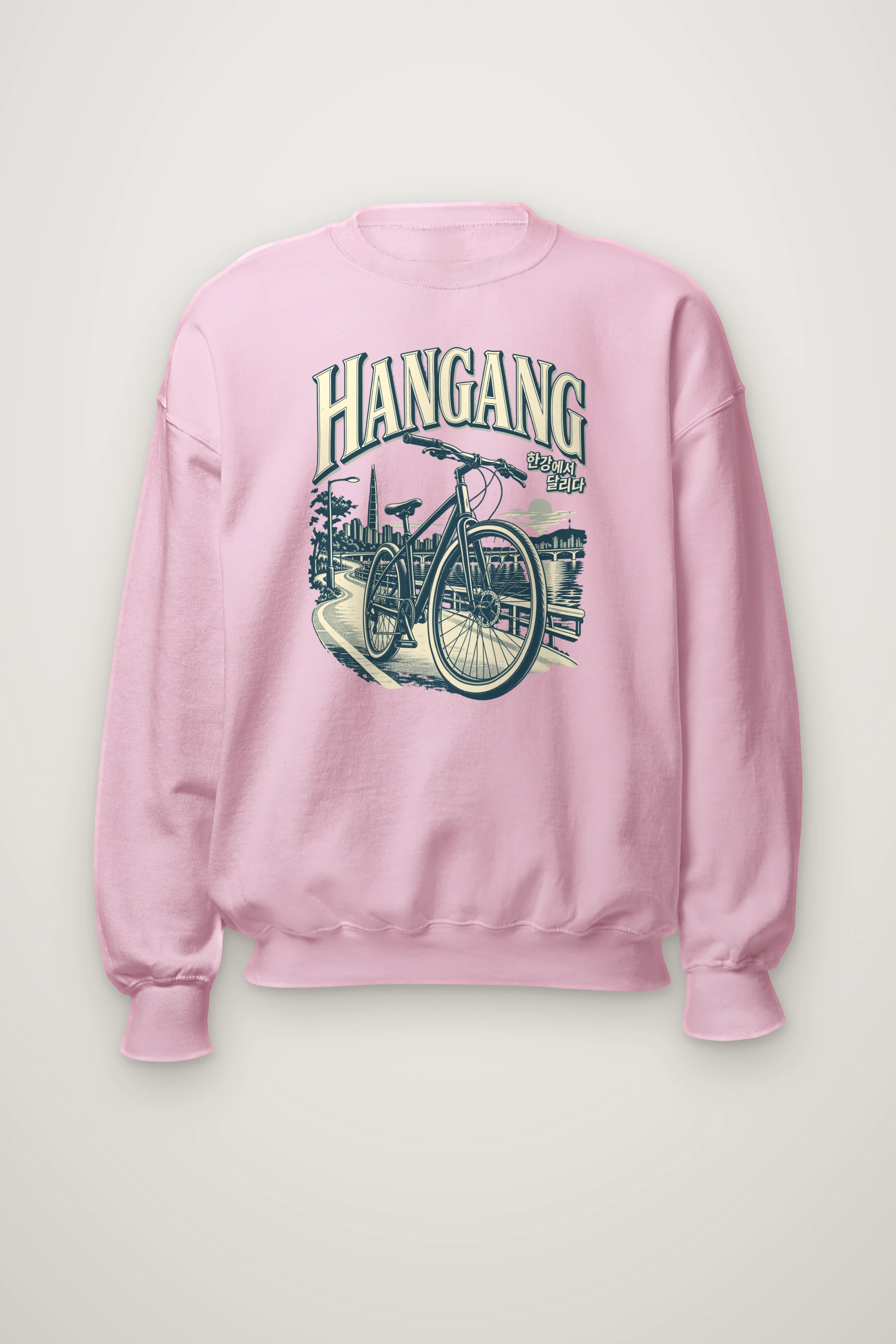 "Hangang River Ride" Heavy Blend Unisex Crewneck Sweatshirt