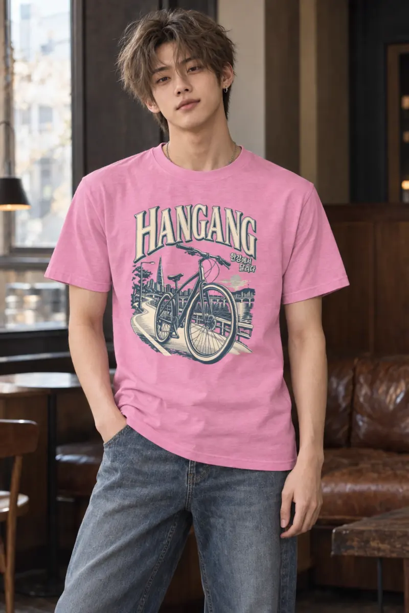 "Hangang Ride Scene" Heavyweight Unisex Crewneck T-shirt