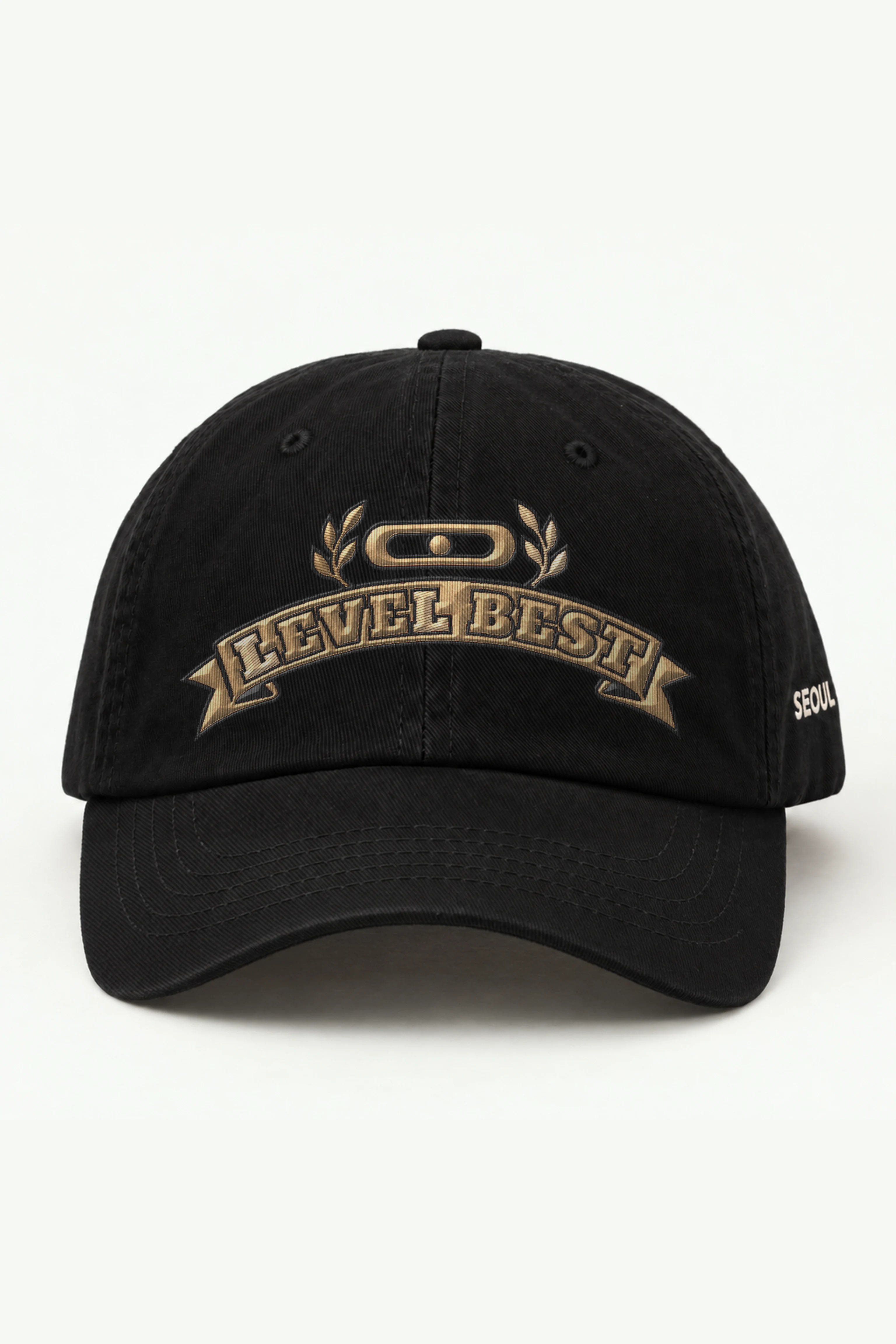 "Level Best" Classic Dad Hat · Embroidered — black/cap-front