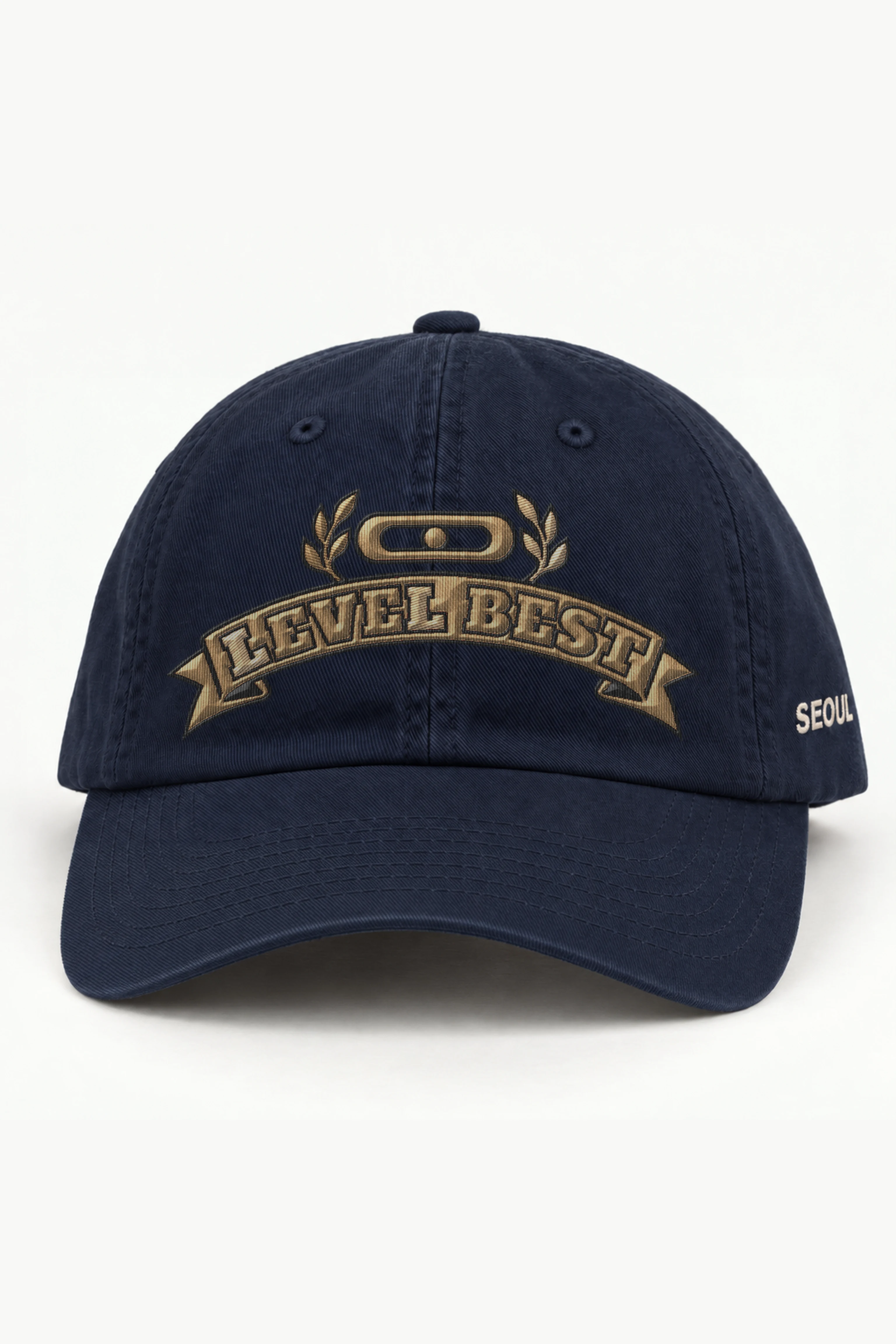 "Level Best" Classic Dad Hat · Embroidered — navy/cap-front