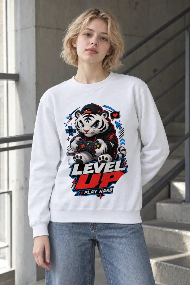 "Level Up" Heavy Blend Unisex Crewneck Sweatshirt