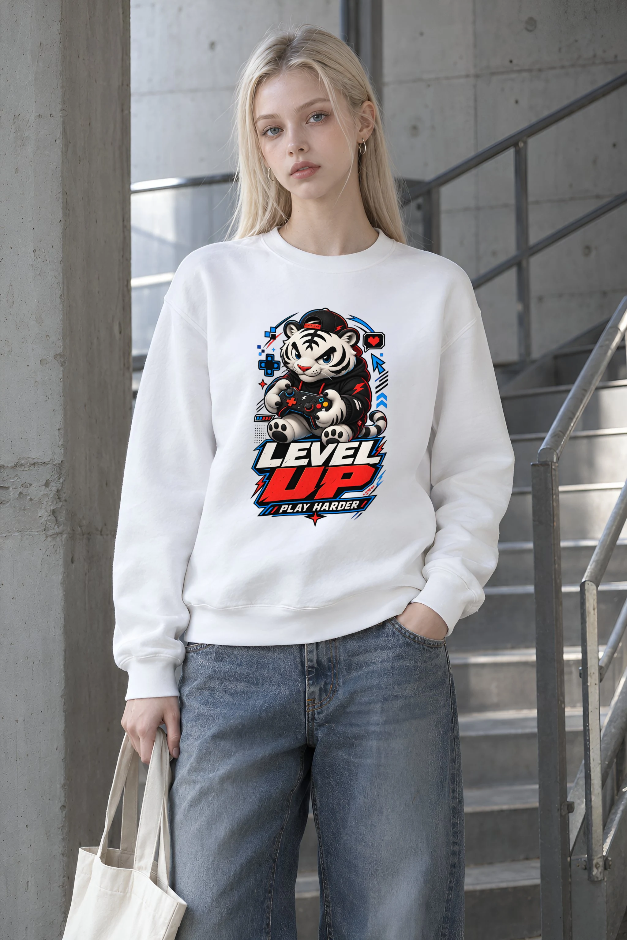 "Level Up" Heavy Blend Unisex Crewneck Sweatshirt