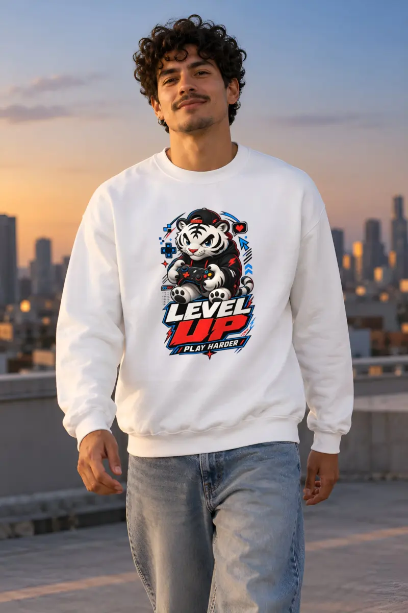 "Level Up" Heavy Blend Unisex Crewneck Sweatshirt