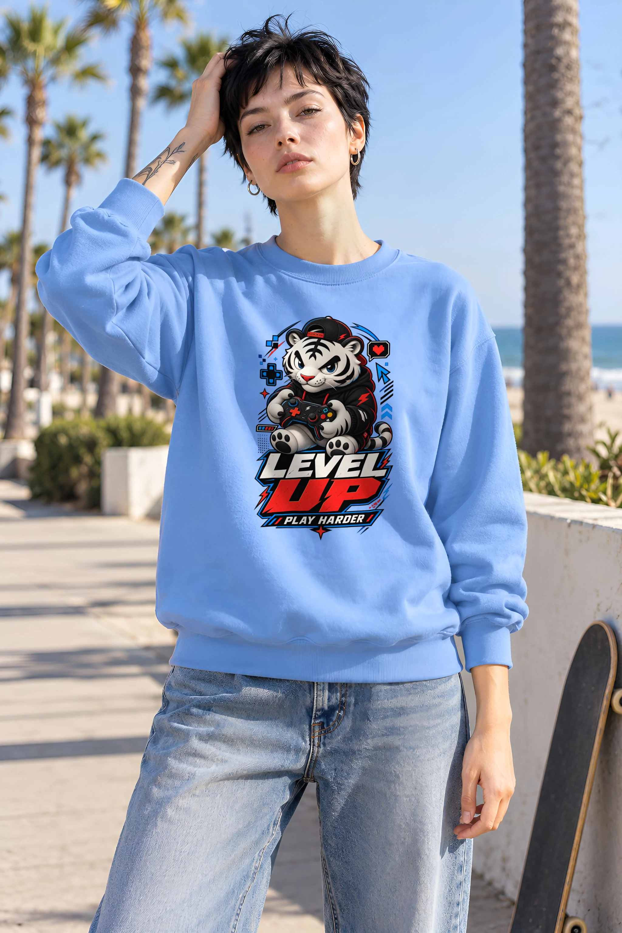 "Level Up" 1 Crewneck Sweatshirt