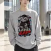 "Level Up Play Harder" Unisex Longsleeve T-shirt | Gildan 2400