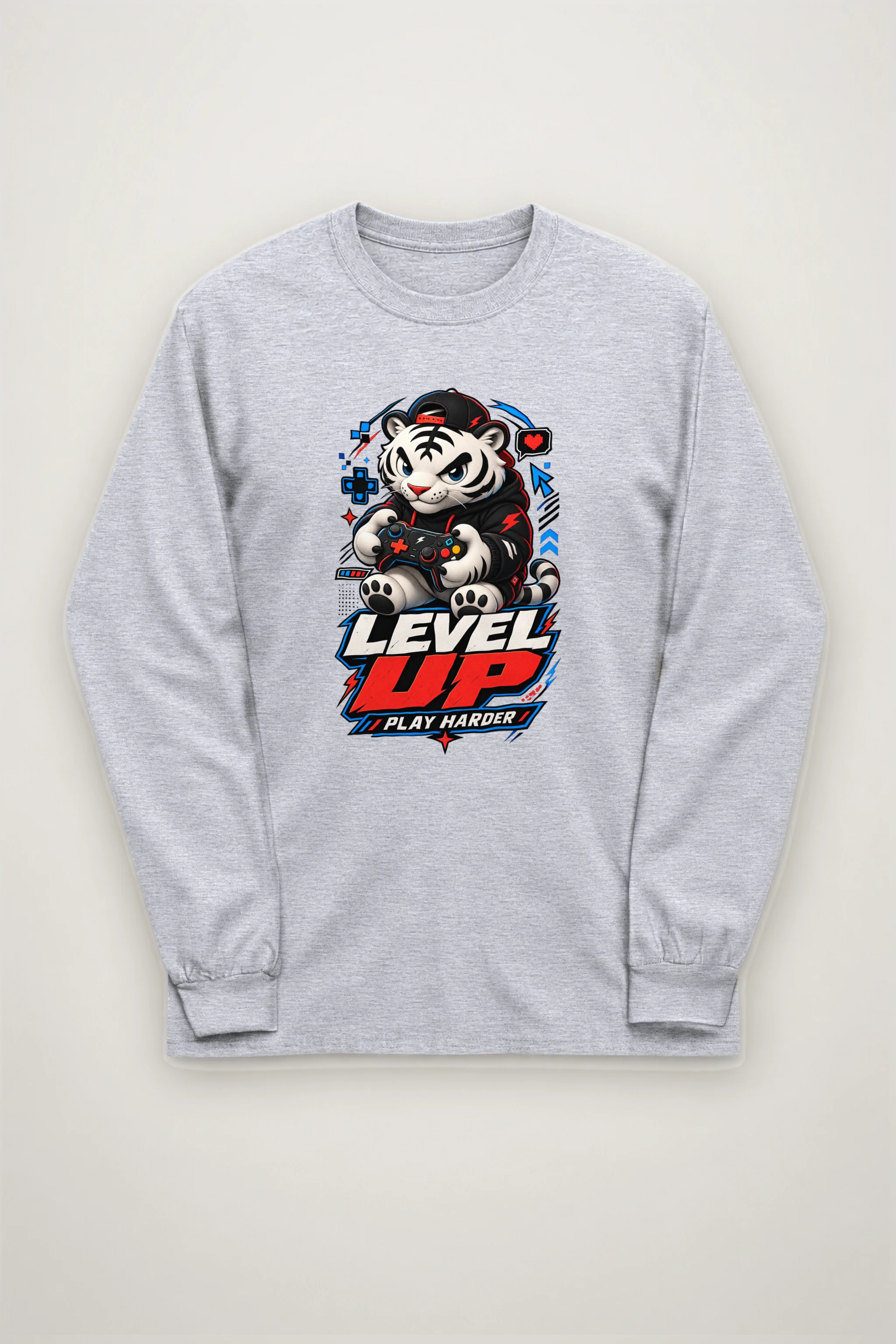 "Level Up Play Harder" Unisex Longsleeve T-shirt