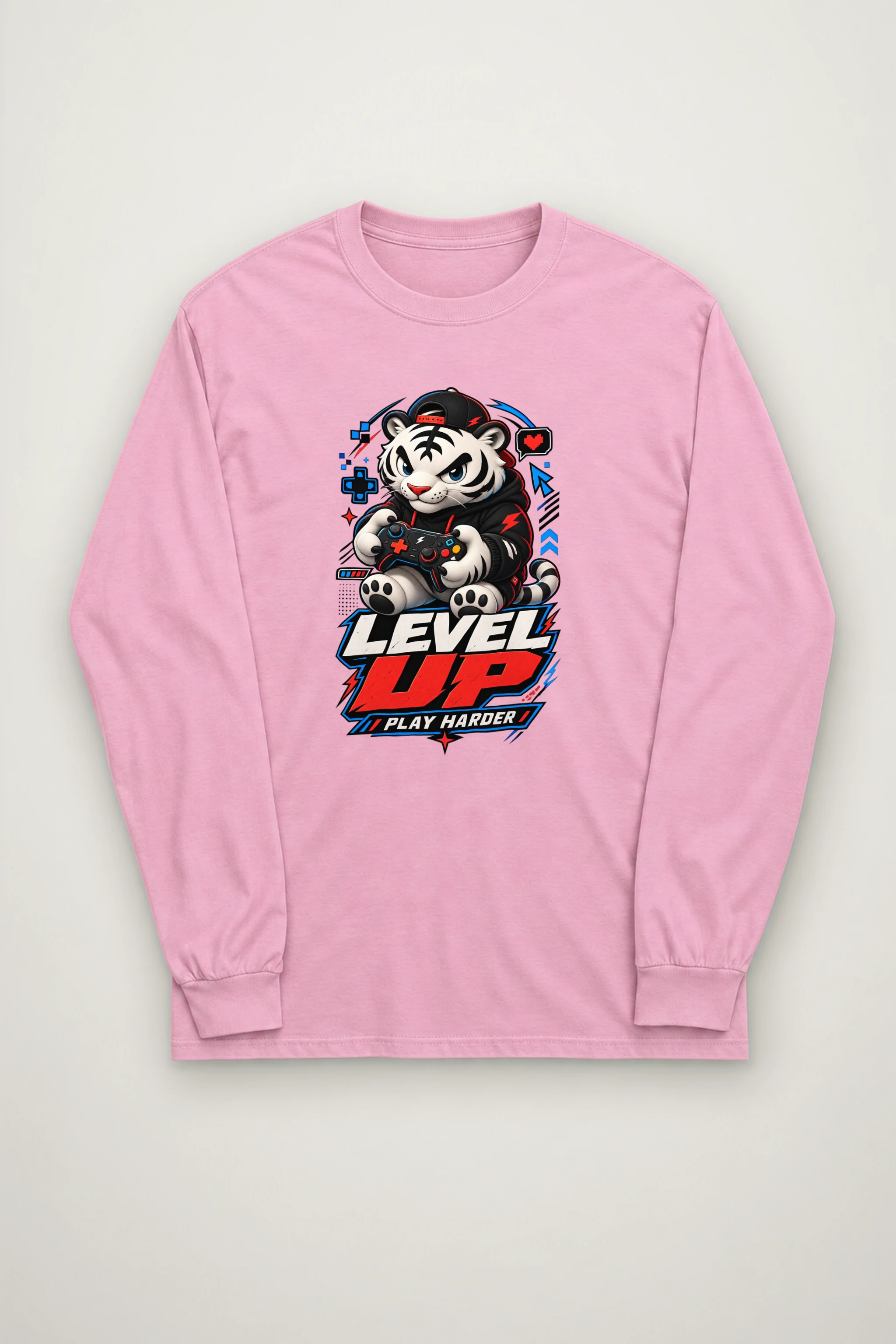 "Level Up Play Harder" Unisex Longsleeve T-shirt