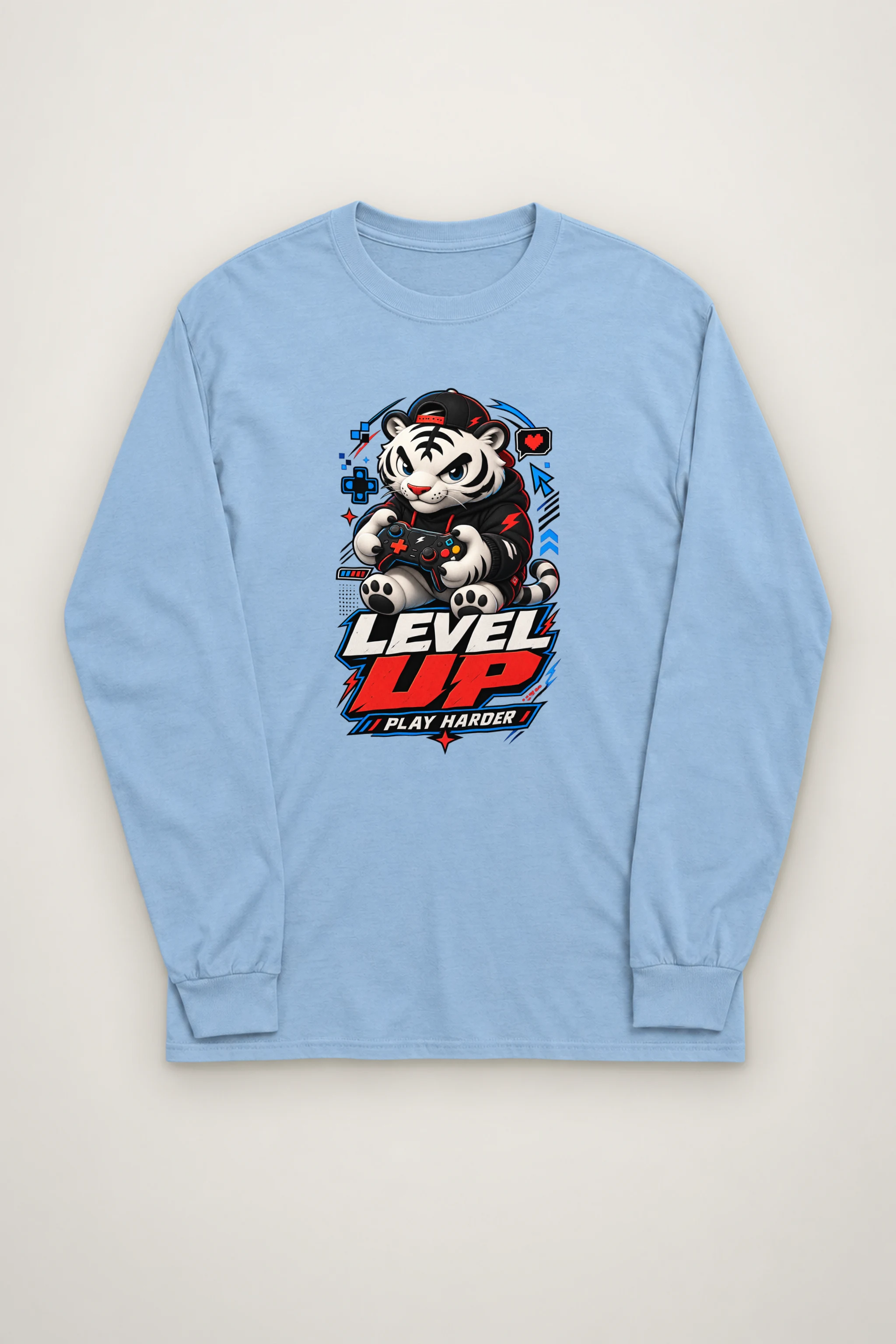 "Level Up Play Harder" Unisex Longsleeve T-shirt
