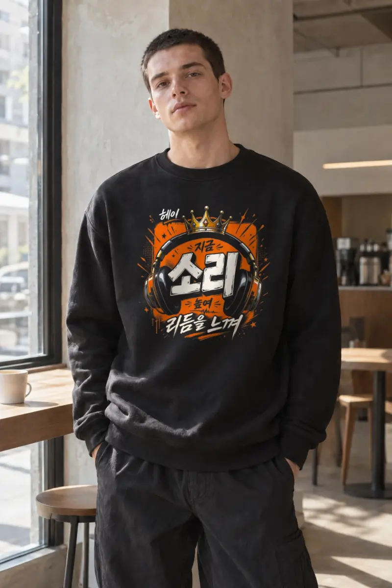 “Level Up The Rhythm” Heavy Blend Unisex Crewneck Sweatshirt | Gildan 18000