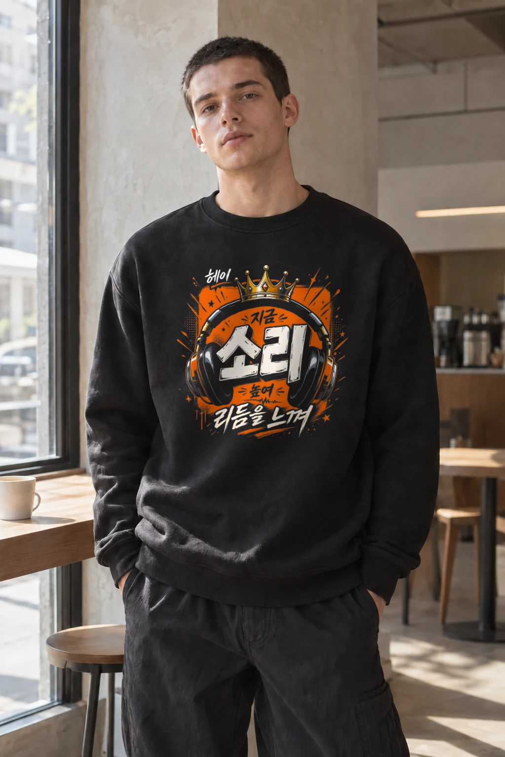 "Level Up The Rhythm" Heavy Blend Unisex Crewneck Sweatshirt | Gildan 18000