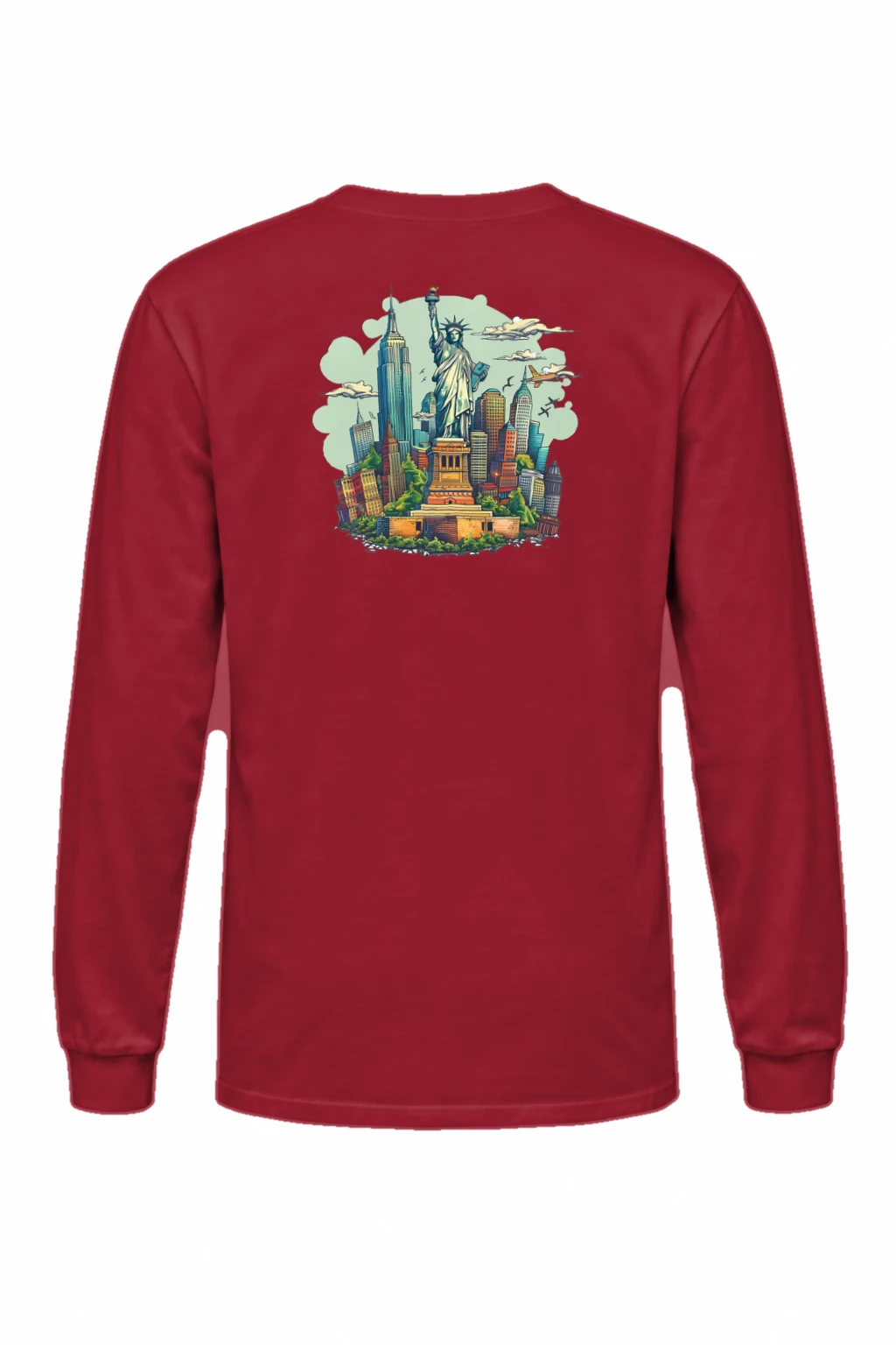 "Liberty Cityscape" Unisex Longsleeve T-shirt | Gildan 2400