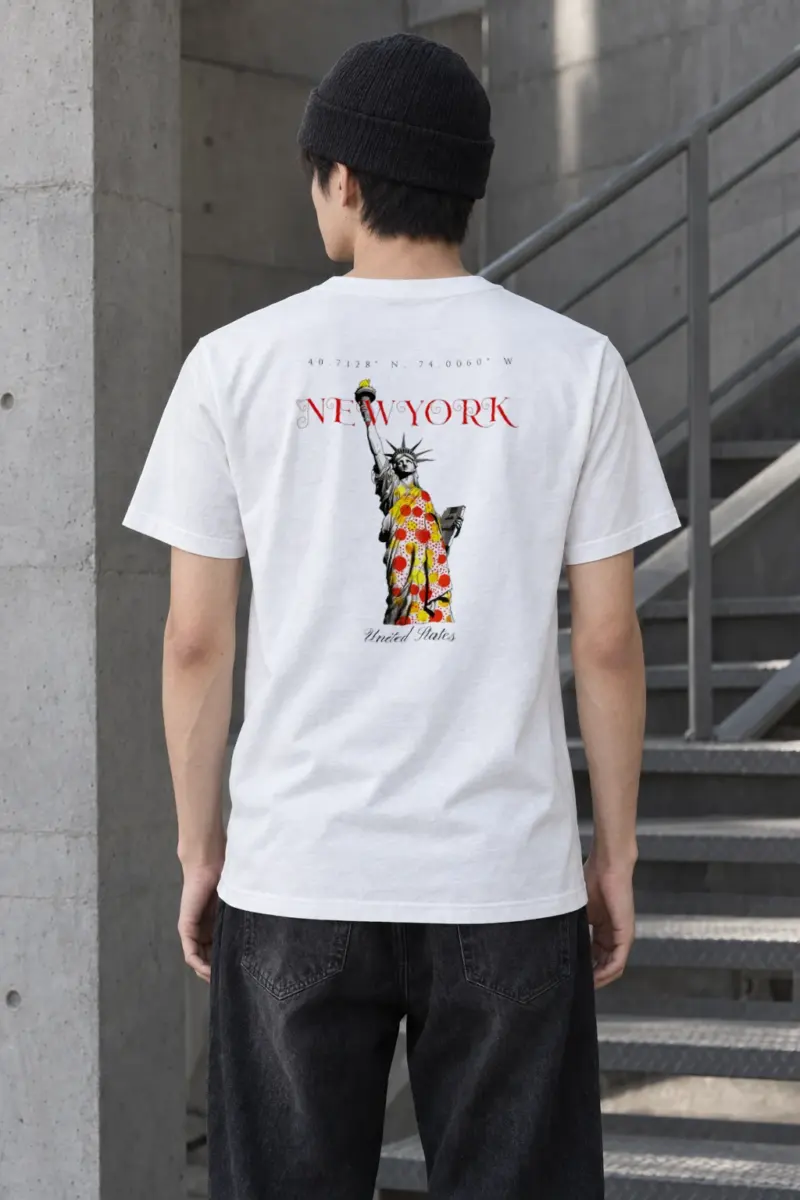 "Liberty Coordinates" Heavyweight Unisex Crewneck T-shirt