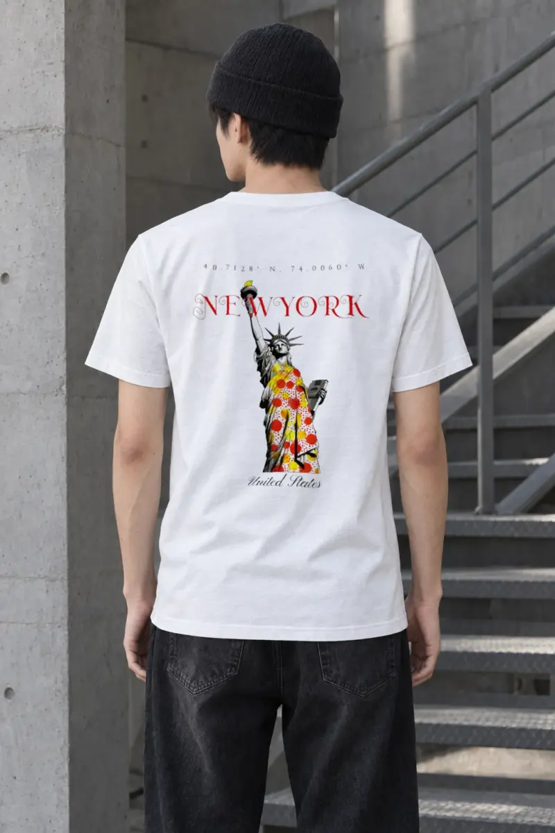 "Liberty Coordinates" Heavyweight Unisex Crewneck T-shirt