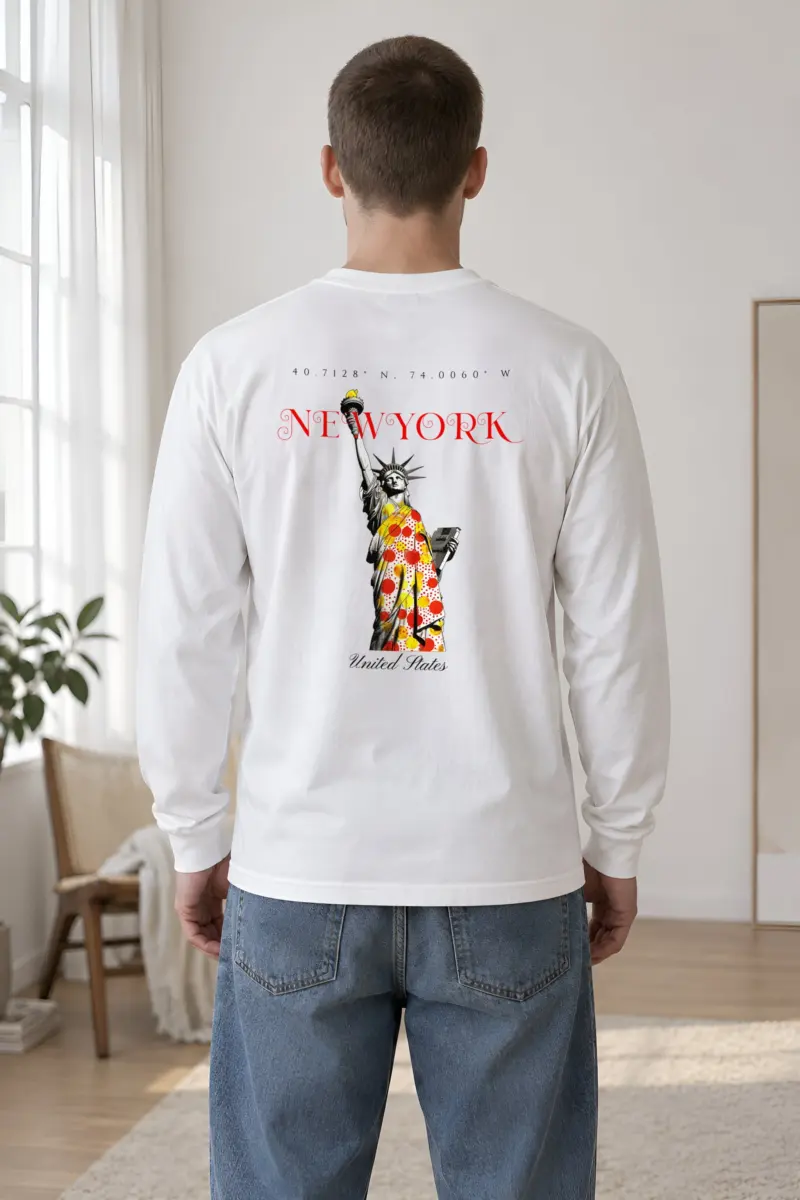 "Liberty New York Coordinates" Unisex Longsleeve T-shirt