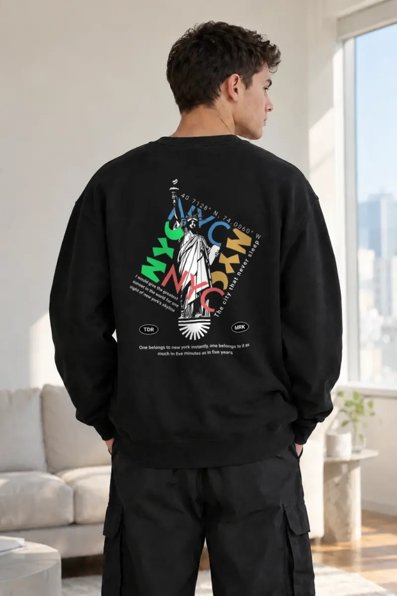 “Liberty NYC” Heavy Blend Unisex Crewneck Sweatshirt | Gildan 18000