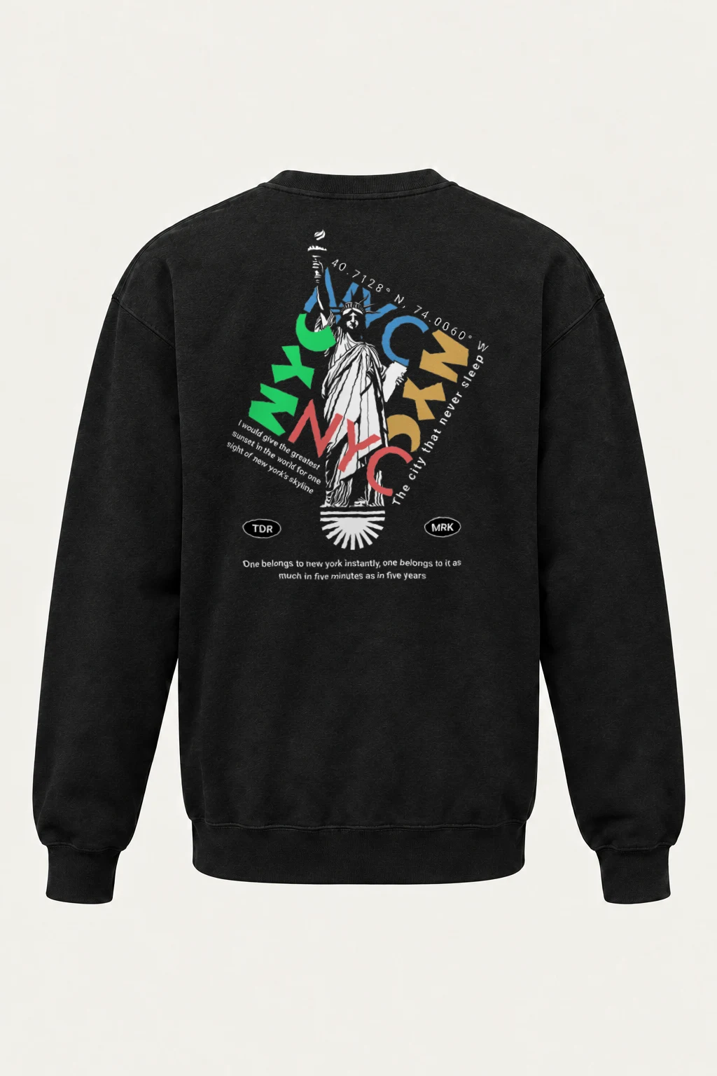 "Liberty NYC" Heavy Blend Unisex Crewneck Sweatshirt | Gildan 18000