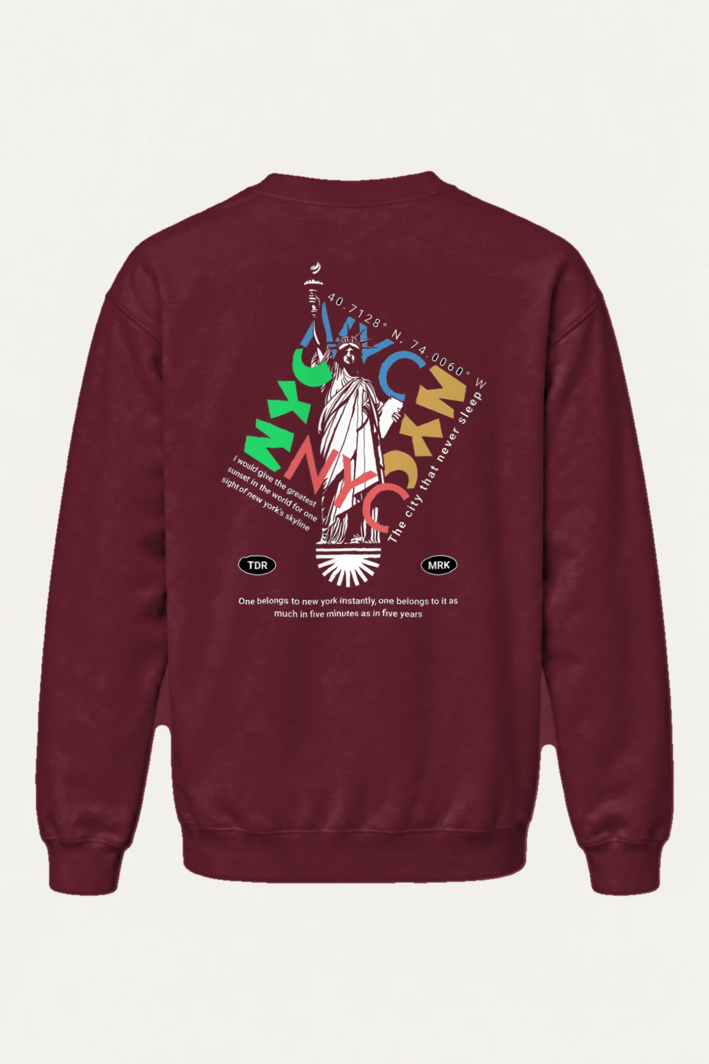 "Liberty NYC" Heavy Blend Unisex Crewneck Sweatshirt | Gildan 18000