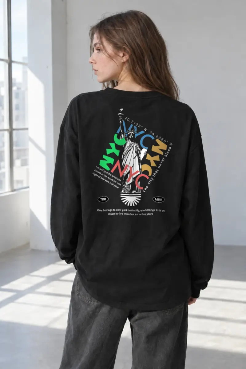 “Liberty NYC” Unisex Longsleeve T-shirt | Gildan 2400