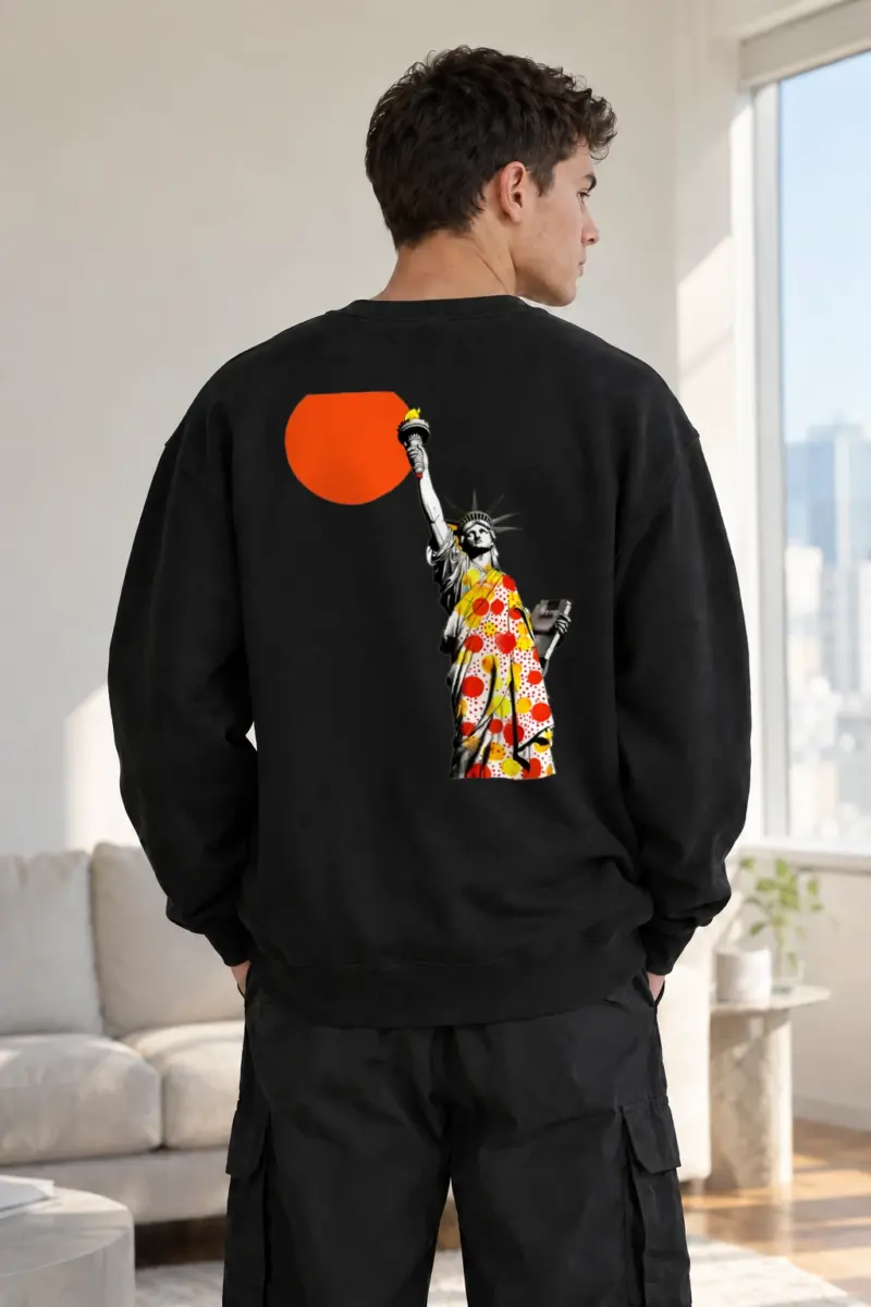 “Liberty Pop Graphic” Heavy Blend Unisex Crewneck Sweatshirt | Gildan 18000