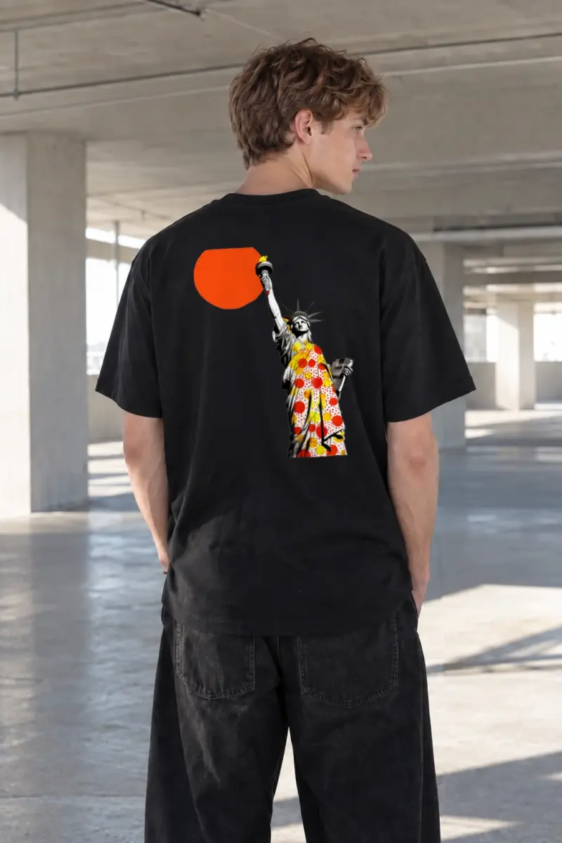 "Liberty Pop Graphic" Heavyweight Unisex Crewneck T-shirt | Gildan 5000