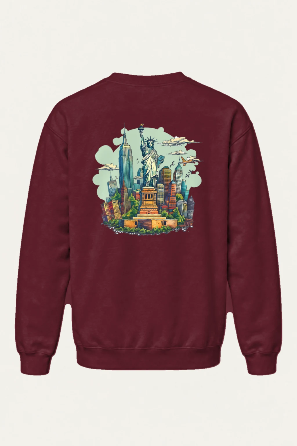 "Liberty Skyline" Heavy Blend Unisex Crewneck Sweatshirt | Gildan 18000