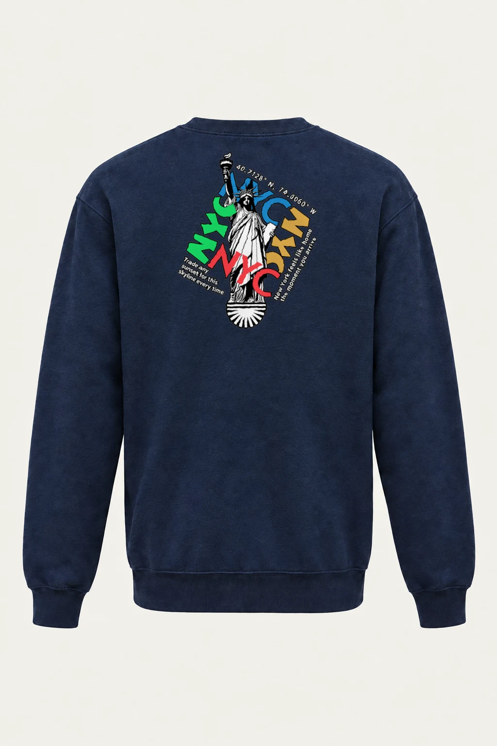 "Liberty Skyline" Heavy Blend Unisex Crewneck Sweatshirt | Gildan 18000