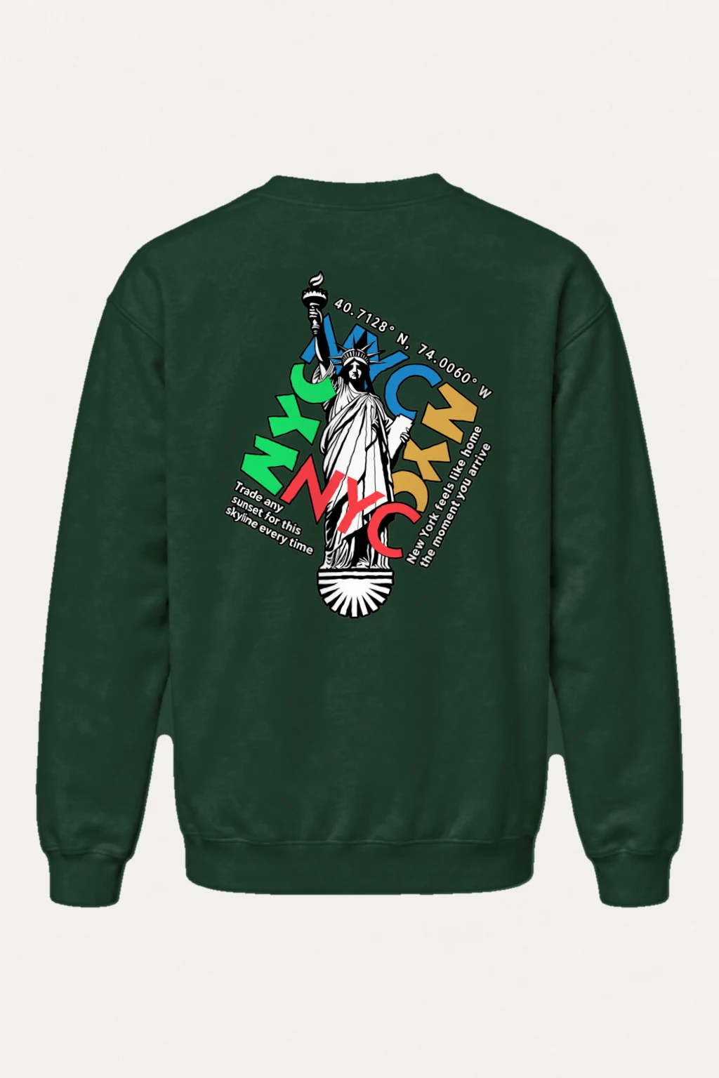 "Liberty Skyline" Heavy Blend Unisex Crewneck Sweatshirt | Gildan 18000