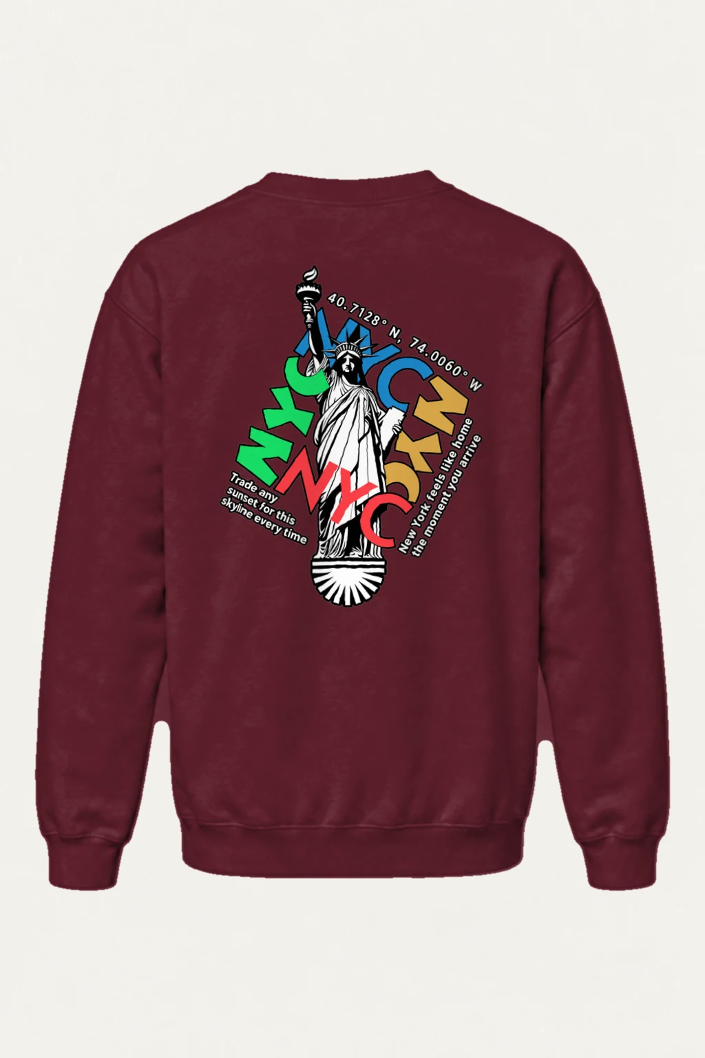 "Liberty Skyline" Heavy Blend Unisex Crewneck Sweatshirt | Gildan 18000