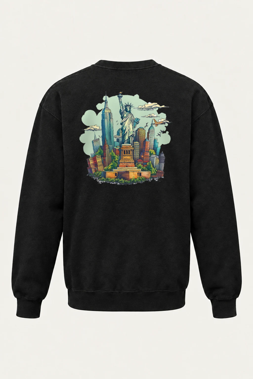 "Liberty Skyline" Heavy Blend Unisex Crewneck Sweatshirt | Gildan 18000