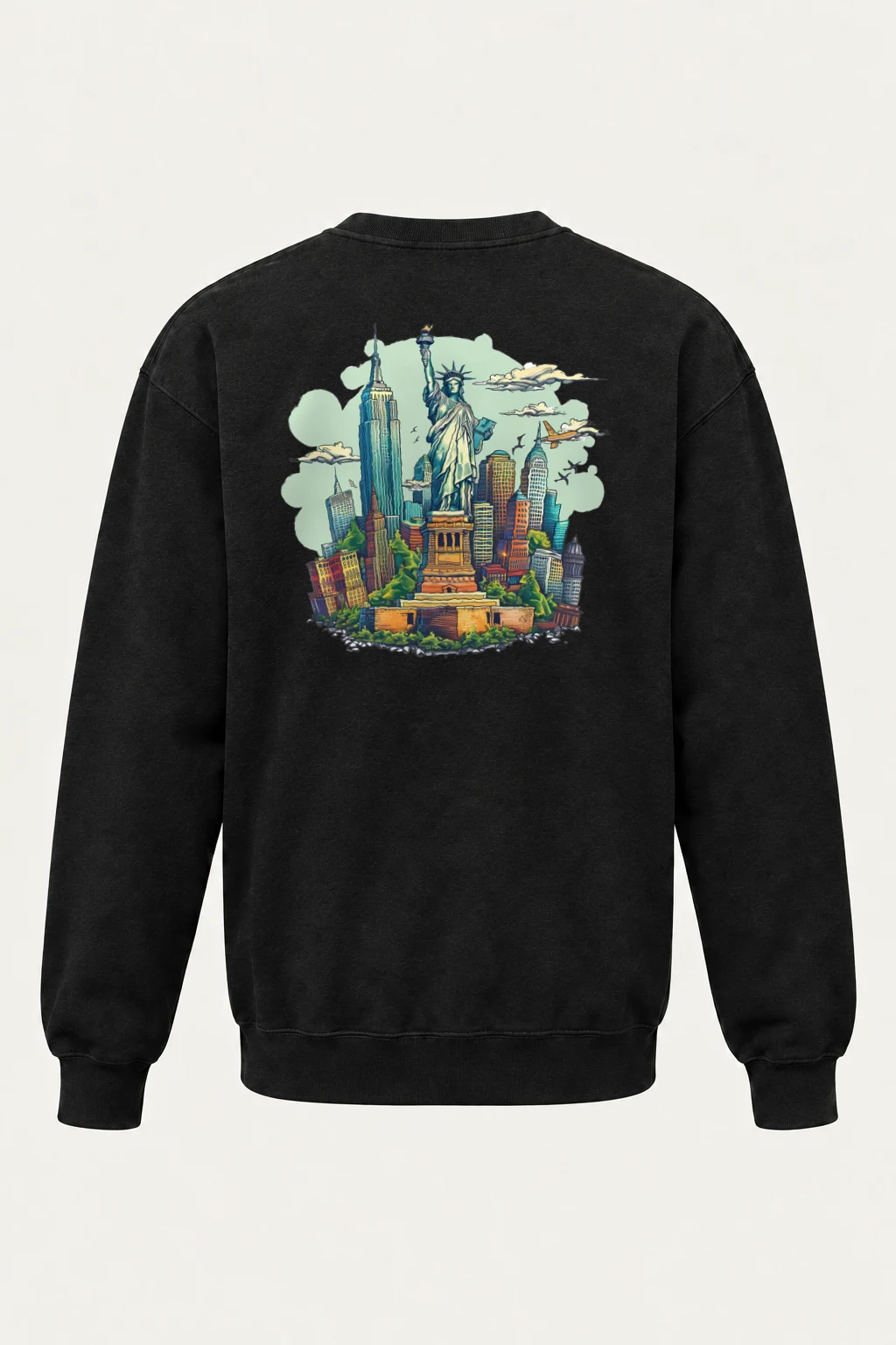 "Liberty Skyline" Heavy Blend Unisex Crewneck Sweatshirt | Gildan 18000